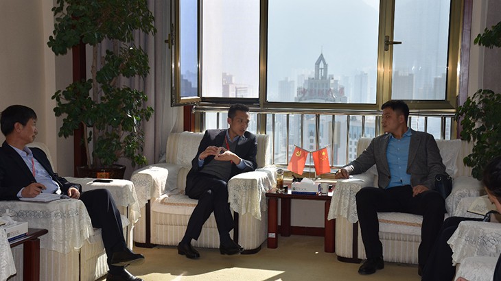 担保集团董事长储著贞与中国国际金融股份有限公司洽谈合作