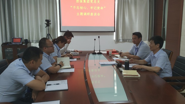 担保集团领导赴临夏分公司开展“不忘初心、牢记使命”主题教育专题调研