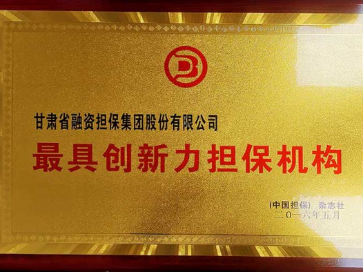 最具创新力担保机构